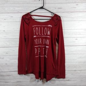 🎉 NOBO - Long Sleeve Top Crochet Shoulder